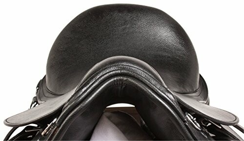 Black leather horse saddle