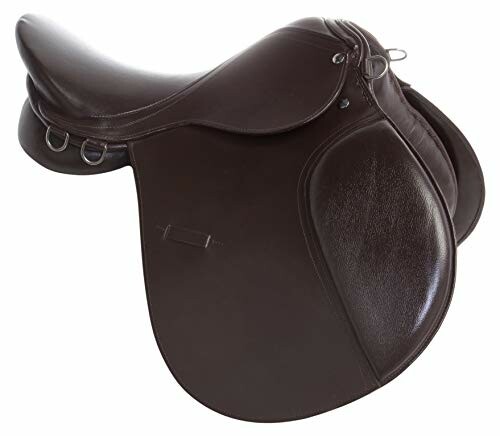 Brown leather horse saddle